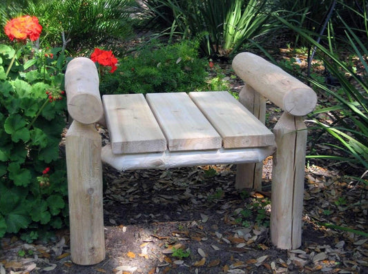 HomeRoots Outdoors Outdoor Furniture > Outdoor Tables Natural / Wood 28" X 20" X 18" Natural Wood Ottoman