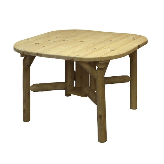 HomeRoots Outdoors Outdoor Furniture > Outdoor Tables Natural / Wood 47" X 47" X 30" Natural Wood Roundabout Table