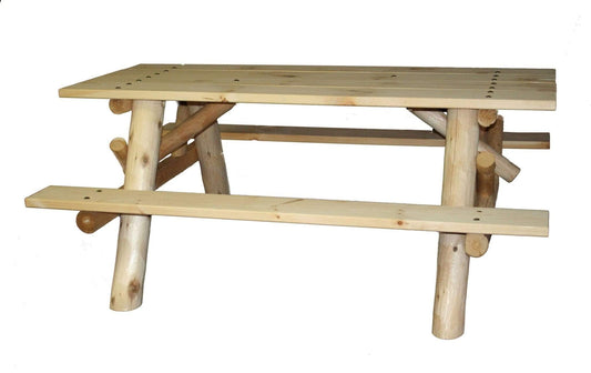 HomeRoots Outdoors Outdoor Furniture > Outdoor Tables Natural / Wood 70" X 50" X 29" Natural Wood 6
