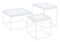 HomeRoots Outdoors Outdoor Furniture > Outdoor Tables White / Steel 23.6" x 23.6" x 15.7" White, Steel, Nesting Table