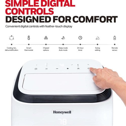 Honeywell Portable A/C Honeywell - 14, 000 BTU Portable Air Conditioner, Dehumidifier & Fan - White/Black | HM4CESAWK0