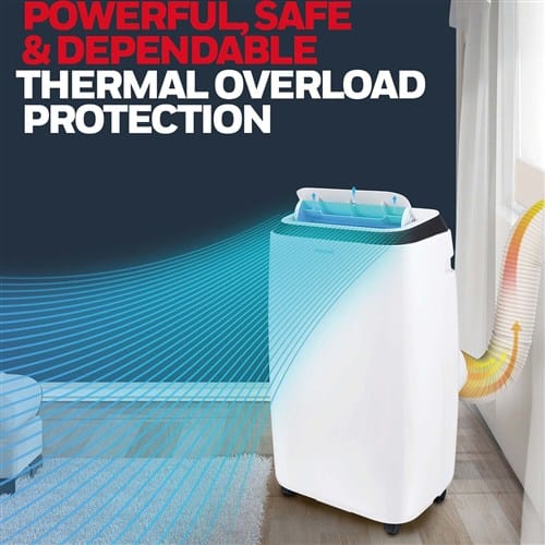 Honeywell Portable A/C Honeywell - Honeywell 12, 000 BTU Portable Air Conditioner, Dehumidifier & Fan - White/Black | HM2CESAWK8