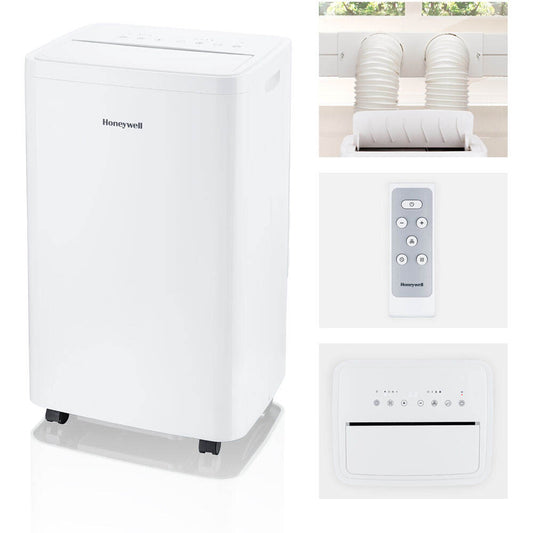 Honeywell - 14,000 BTU Dual Hose Portable Air Conditioner Dehumidifier | HW4CEDAWW0