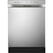 Midea - 24" Front Control Dishwasher, 52 dBA, Hybrid Tub - Stainless - MDF24P1BST