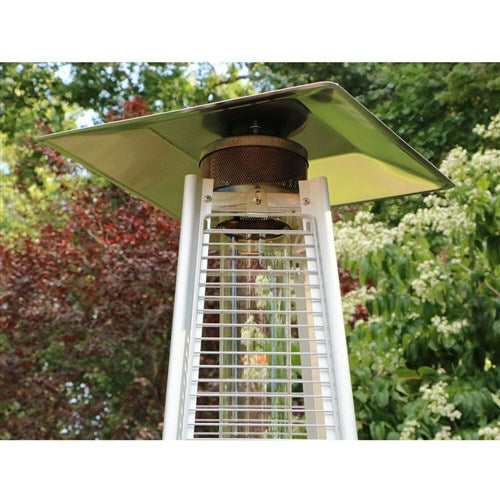 Hanover - Pyramid Flame Glass patio heater, 7' tall, propane, 42,000 BTU - Patio Heaters - HAN102SSL