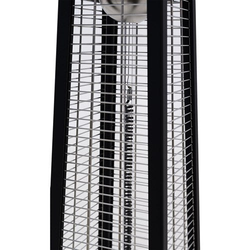 Hanover - Electric Outdoor Heaters With 31-In. Carbon Fiber Pyramid Heater - Black - HAN1026ST-BLK