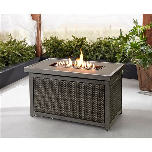 Hanover - Sedona Rectangle KD Gas Slat Top Fire Pit - Gas Fire Pit - SEDFP-REC