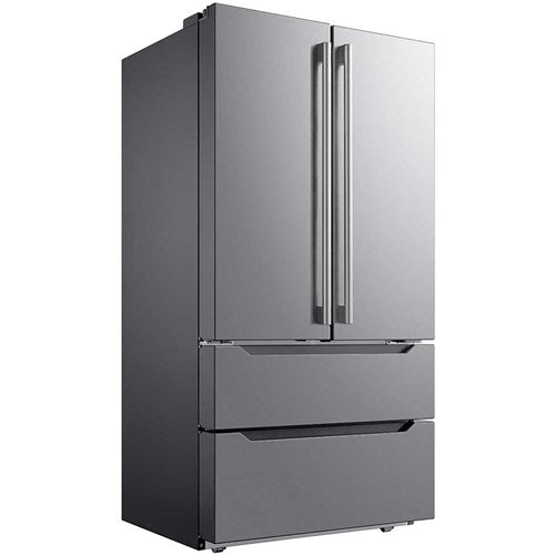Midea - 23 CF Stainless Counter-Depth 4-Door French Door - MRQ23B4AST