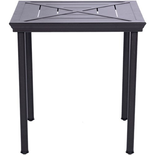 Hanover - Montclair 3-piece Outdoor Dining Set with 2 Swivel Rockers and a 27-In. Square Bistro Table - Navy blue - MCLRDN3PCSW2-NVY