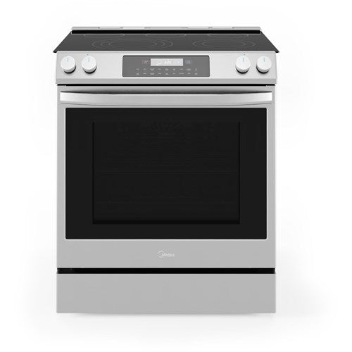 Midea - 6.3 CF / 30" Electric Range, Convection, Wi-Fi - Stainless- MES30S2AST