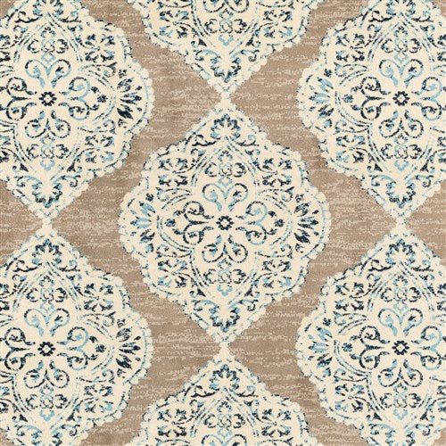 Hanover - Outdoor Décor with 8x10 Outdoor/Indoor Rug, 5000 UV Hours, Machine Woven, Polypropelene - Blue - HANRG8X10IK-BLU