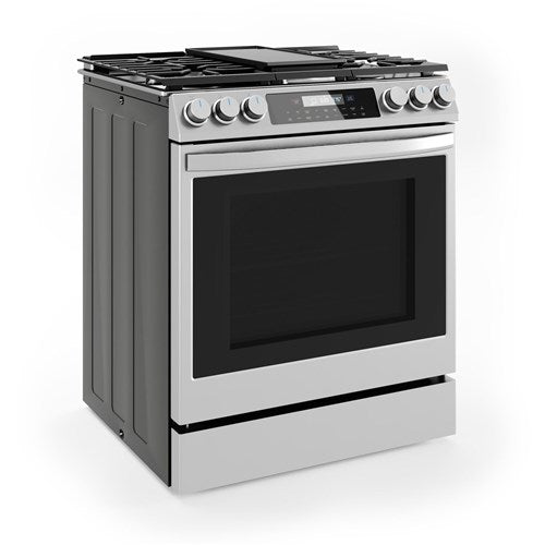 Midea - 6.1 CF / 30" Gas Range, Convection, Wi-Fi - Stainless - MGS30S4AST