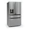 Midea - 22 CF Stainless Steel Counter-Depth 4-Door French Door Dispenser Wi-Fi - MRQ22D7AST