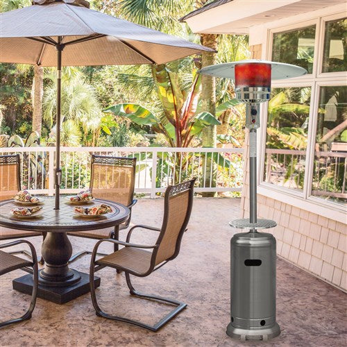 Hanover - Steel Umbrella patio heater, 7' tall, propane, 48,000 BTU - Patio Heaters - HAN003SSL