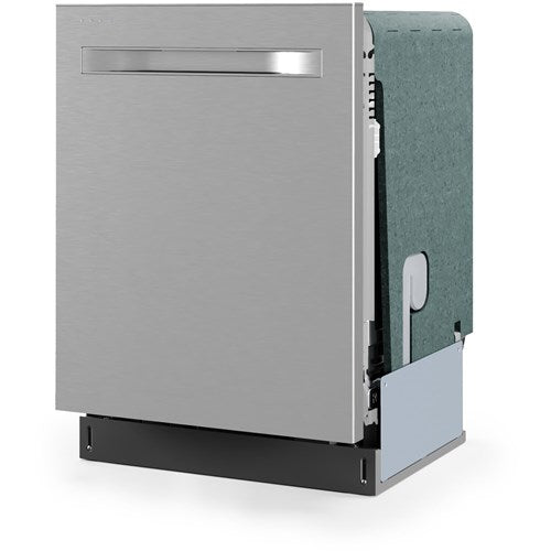 Midea - 24" Top Ctrl Dishwasher, 45 dBA, 3rd Rack, Wi-Fi - Stainless - MDT24P5AST