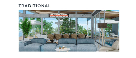 Infratech Electric Mounted Heaters Traditional / Black (+$65.00) Infratech - CD50-MOTIF - Dual Element - 5,000 Watt Electric Patio Heater - Motif Collection - 208V