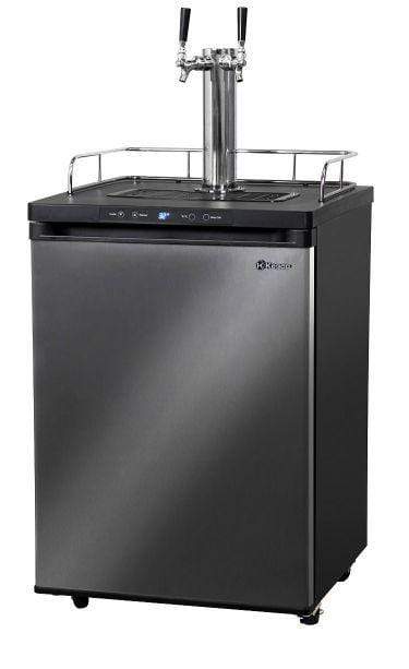 Kegco Beer Refrigeration 24" Wide Tap Black Stainless Steel Digital Kegerator