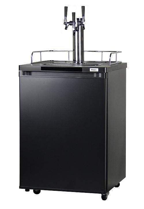 Kegco Beer Refrigeration Triple Tap 24" Wide Homebrew Tap Black Kegerator