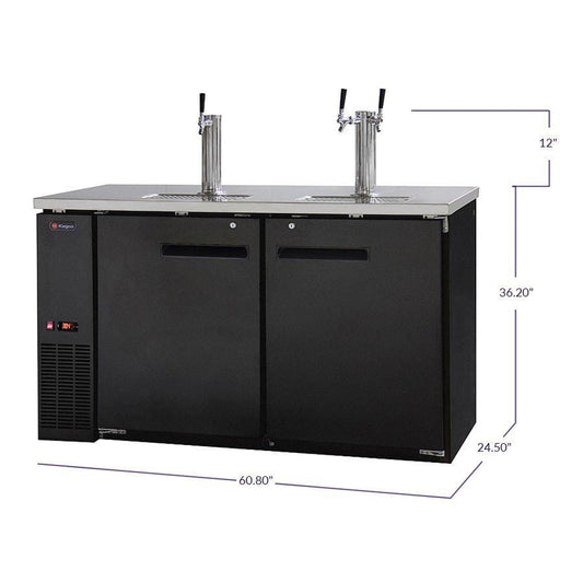 Kegco Kegco - 61" Wide Triple Tap Black Commercial Kegerator