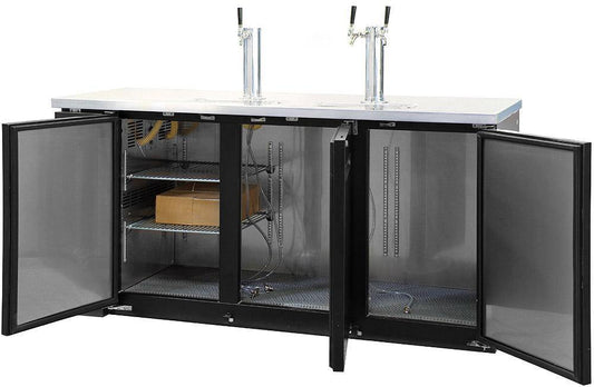 Kegco Kegco - 72" Wide Triple Tap Black Commercial Kegerator