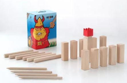 Kettler Yard Games Londero Kubb Solid Beechwood Outdoor Game Set Made in Italy