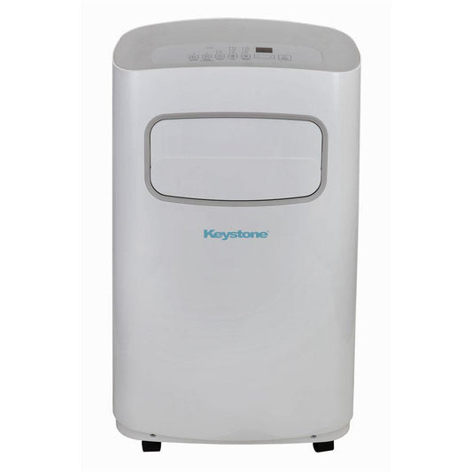 Keystone Portable Keystone 115V Portable Air Conditioner with Remote Control in White/Gray for Rooms up to 300-Sq. Ft.