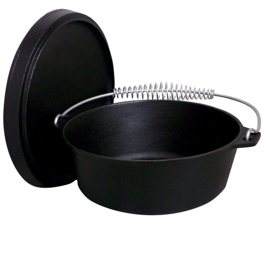 King Kooker Camping & Outdoor : Cooking King Kooker CI8S- 8 Quart Season Cast Iron Dutch Oven w Lid
