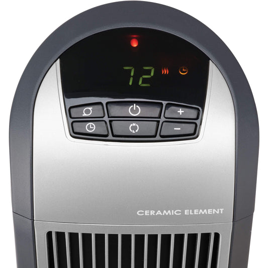 Lasko Ceramic Heater Lasko 23 In. Digital Ceramic Tower Heater with Remote Control, Silver/Dark Gray