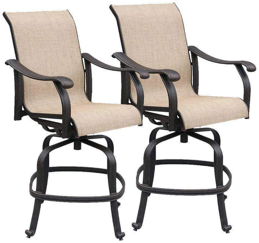 Lawton Casual Comfort Outdoor Barstools Lawton Casual Comfort - Sling Barstool Set