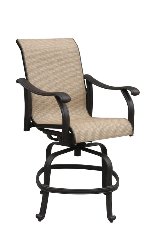 Lawton Casual Comfort Outdoor Barstools Lawton Casual Comfort - Sling Counter Barstool Set