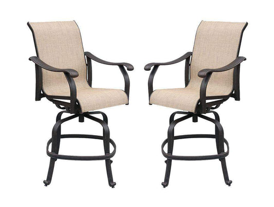 Lawton Casual Comfort Outdoor Barstools Lawton Casual Comfort - Sling Counter Barstool Set