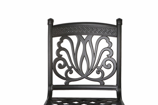 Lawton Casual Comfort Outdoor Chairs Lawton Casual Comfort - Cast Aluminum Armless Counter Barstool with Design (Set of 2)