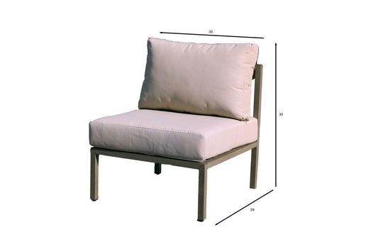 Lawton Casual Comfort Outdoor Chairs Lawton Casual Comfort - Oasis Aluminum Armless Club Chair with cushions (Set of 3)