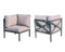 Lawton Casual Comfort Outdoor Chairs Lawton Casual Comfort - Oasis Aluminum Corner Chair with cushions (Set of 2)