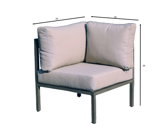 Lawton Casual Comfort Outdoor Chairs Lawton Casual Comfort - Oasis Aluminum Corner Chair with cushions (Set of 2)