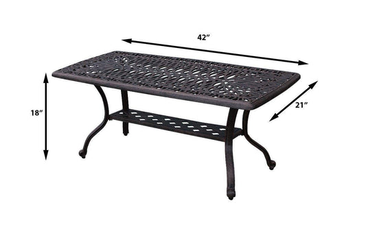 Lawton Casual Comfort Outdoor Coffee Table Lawton Casual Comfort - 42" X 21" Rectangle Coffee Table Signature