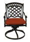 Lawton Casual Comfort Outdoor Dining Chairs Lawton Casual Comfort - Cast Aluminum Swivel Rocker Chairs with Cushions (Set of 2)