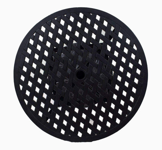 Lawton Casual Comfort Outdoor Dining Table Lawton Casual Comfort - 42" Round Pedestal Counter Table Weave With Footrest