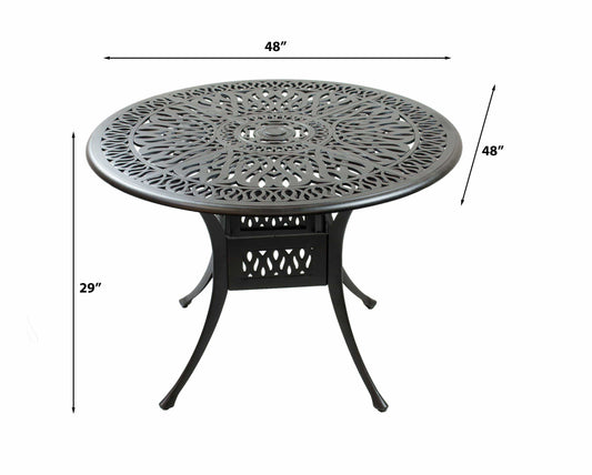 Lawton Casual Comfort Outdoor Dining Table Lawton Casual Comfort - 48" Round Dining Table Signature