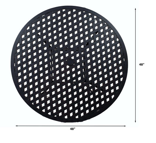Lawton Casual Comfort Outdoor Dining Table Lawton Casual Comfort - 48" Round Dining Table Weave
