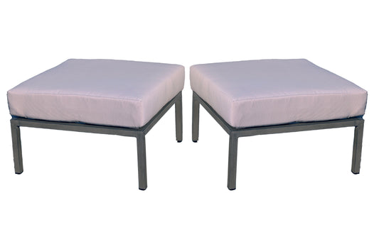 Lawton Casual Comfort Outdoor Ottoman Lawton Casual Comfort - Oasis Aluminum Ottoman with cushion (Set of 2)