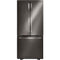 LG - 30 in. W 22 cu. ft. French Door Refrigerator with Ice Maker in Black Stainless Steel - LFCS22520D
