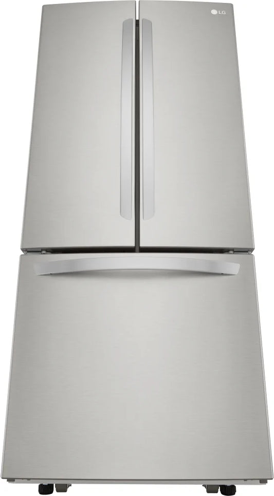 LG - 30 in. W 22 cu. ft. French Door Refrigerator with Ice Maker in Stainless Steel - LFCS22520S