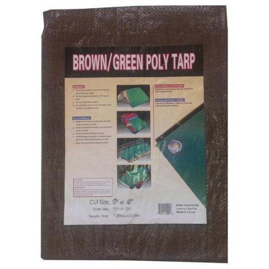 LIBERTY MOUNTAIN Shelter REVERSIBLE BRN/GRN TARP 6X8 POLY TARPS