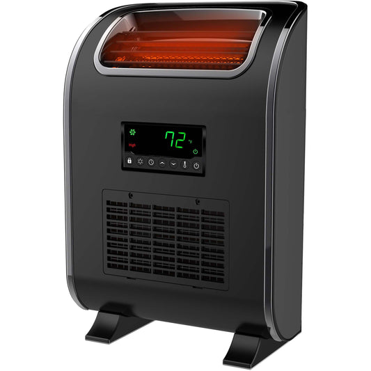 LifeSmart LifeSmart 3-Element Slim Line Heater Unit in Black Chrome