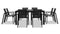 Harmonia Living - Lift Classic 8 Seat Square Dining Set - Black/Black | LIFT-BK-SET561