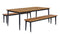 Harmonia Living - Louie 6 Seat Reclaimed Teak Dining Set w/ Benches | LOU-AL-SET552