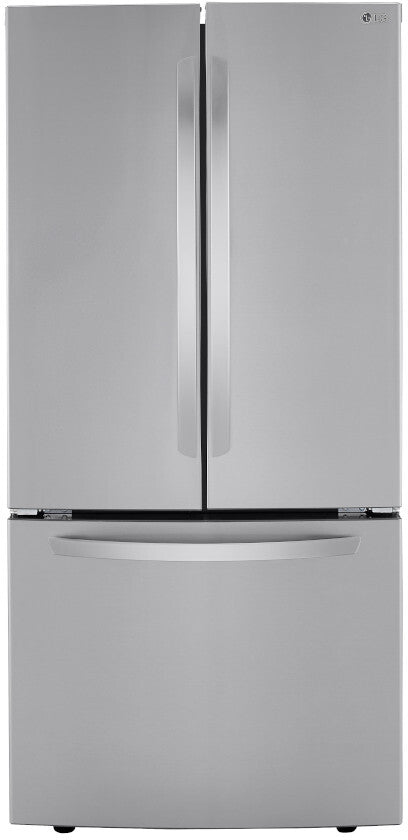 LG - 33 in. W 25 cu. ft. French Door Refrigerator with Ice Maker in PrintProof Stainless Steel - LRFCS25D3S