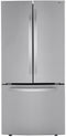 LG - 33 in. W 25 cu. ft. French Door Refrigerator with Ice Maker in PrintProof Stainless Steel - LRFCS25D3S