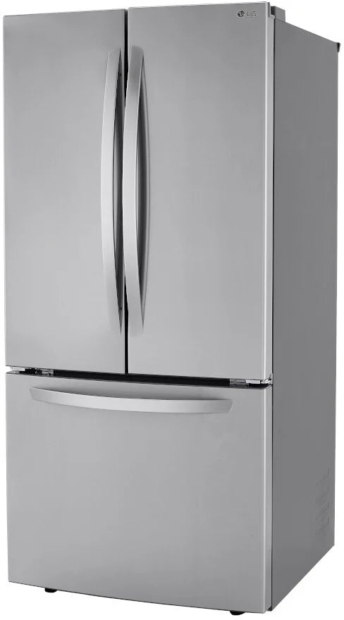 LG - 33 in. W 25 cu. ft. French Door Refrigerator with Ice Maker in PrintProof Stainless Steel - LRFCS25D3S